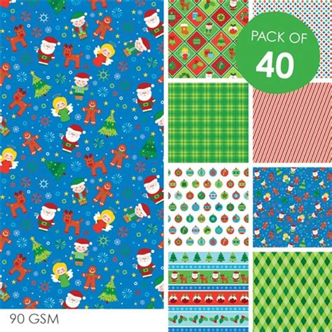 Christmas Scrapbooking Craft Paper Pack Of 40 Collage And Craft