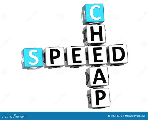 3d Get Speed Test Cheap Crossword Stock Illustration Illustration Of