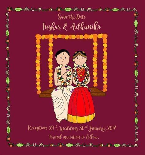 Get from wide range of exclusive indian wedding invitations and cards for all kinds of marriages. Indian wedding e-invitation with cute caricatures in South ...