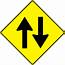 Paulprogrammer Yellow Road Sign Two Way Traffic Clip Art At Clkercom 