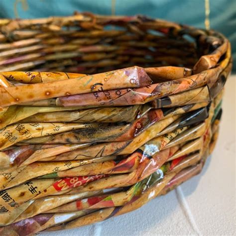 Handwoven Recycled Paper Basket Herbbies