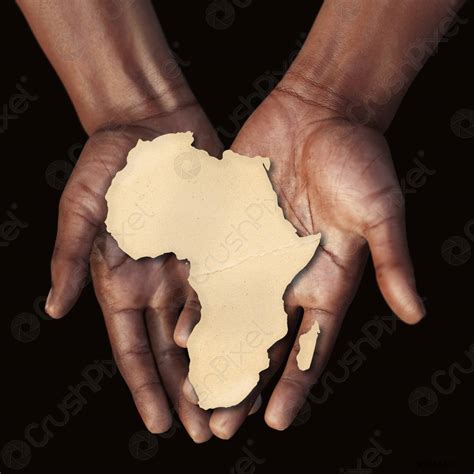 The Black Hands Of An African Man Holding An African Stock Photo