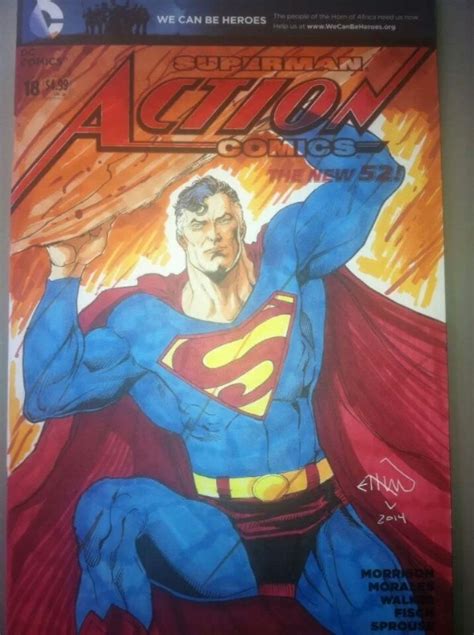 Action Comics Blank Superman Earth 2 Sketch Ethan Van Sciver In
