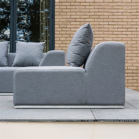 Nova Buddha Sunbrella Outdoor Fabric Sofa Set With Footstool