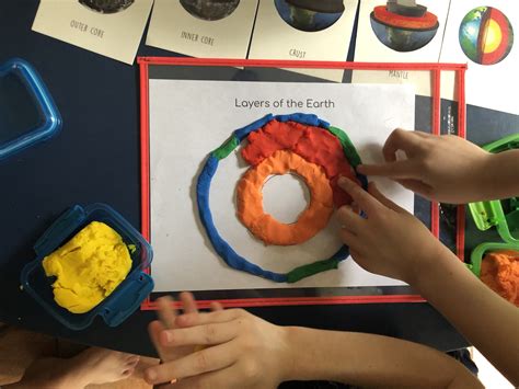 Layers Of The Earth Play Dough Mat Freebie