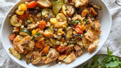 Discovernet Roasted Vegetable Panzanella Recipe
