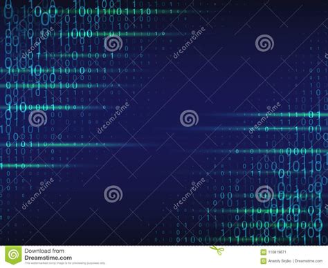 Abstract Cyberspace Background With Binary Code Stock Vector