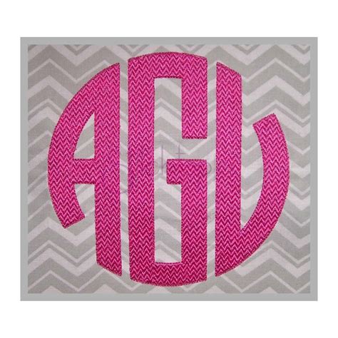 3 Letter Circle Monogram Embroidery Font Iucn Water
