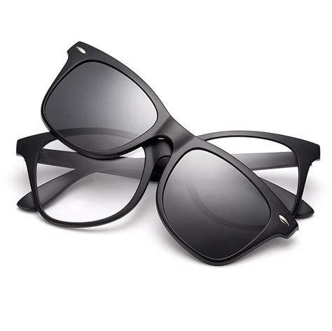 moyssen brand classic retro tr90 glasses frame set with sunglasses clip men women square myopia