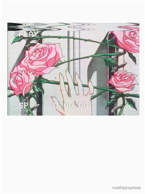 Vaporwave Aesthetic Roses Flowers Retro Anime Vhs