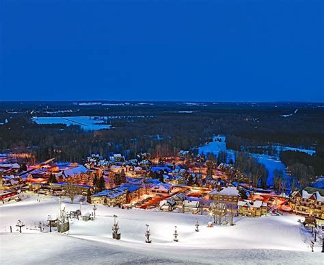 The View From The Top Of A Ski Hill At Crystal Mountain Resort In