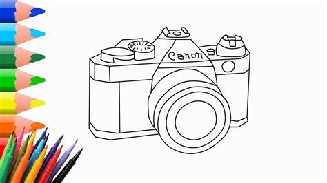 How To Draw A Camera Step By Step For Kids Drawing Ideas Easy Learn