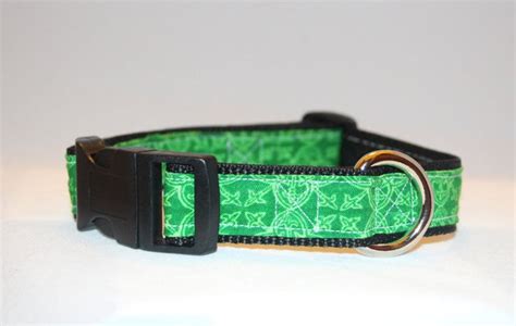 Green Irish Celtic Adjustable Dog Collar Etsy Dog Collar Collar