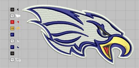 Eagle Head Embroidery Design 6 Sizes 9 Formats Etsy