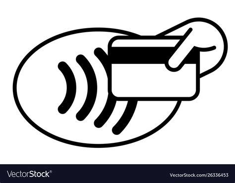Perfect for creative business owners who make beautiful products and services for their customers. Contactless payment credit card and hand tap logo Vector Image