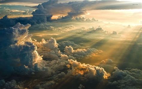 Sunset Above The Clouds Clouds Above The Clouds View Wallpaper