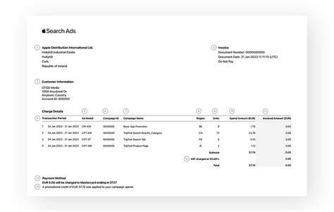 Understand Invoices Help Apple Search Ads