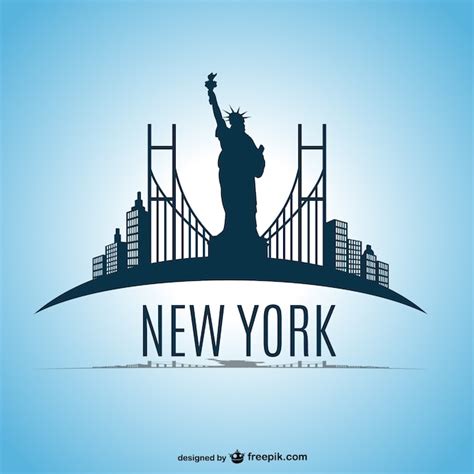 New York Skyline Vector Free Download