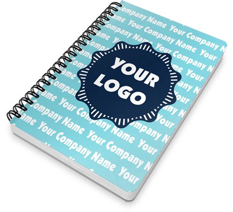 Logo And Company Name Spiral Bound Notebook 7x10 Personalized