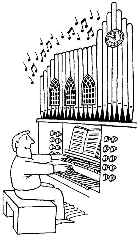 Pipe Organ Colouring Pages Sketch Coloring Page
