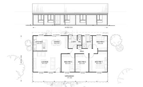 Mitchell 4 Met Kit Homes 4 Bedroom Steel Frame Kit Home Floor Plan