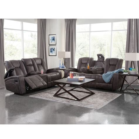 Rent To Own Man Wah Cowboy Reclining Sofa And Reclining Glider Loveseat