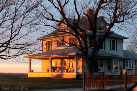 Old White Farmhouse With Wrap Around Porch See More On Home Lifestyle
