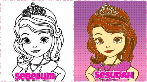 Mewarnai Gambar Princes Sofia Drawing Coloring Princes Sofia Youtube