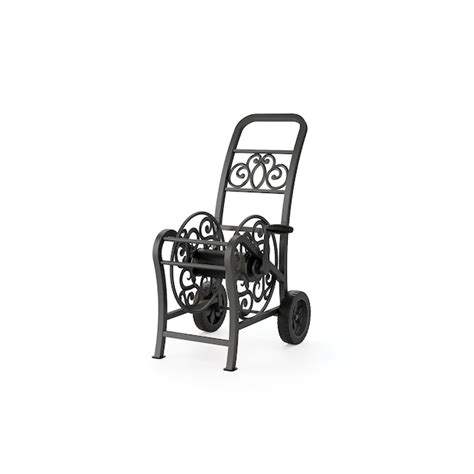 Suncast 150 Ft Capacity Metal Decorative Hose Reel Iron 150 Ft Cart Hose Reel In The Garden Hose