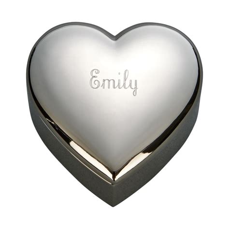 Personalized Small Heart Shaped Jewelry Box Famous Favors