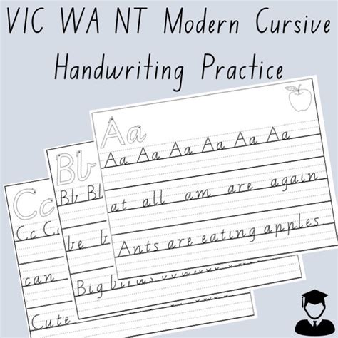 A Z Alphabet Handwriting Letters Practice Sheet Vic Wa Nt Australia