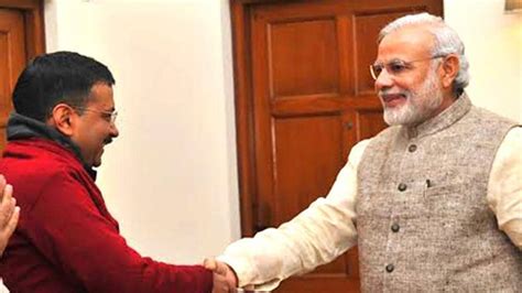 Arvind Kejriwal Meets Pm Modi To Congratulate Him On Poll Win He Also