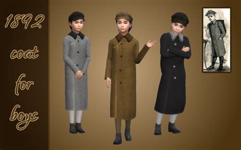 1892 Coat For Boys Vintage Simstress On Patreon Sims 4 Children