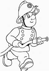 Coloring Fireman Pages Popular sketch template