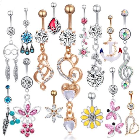 Sexy Dangle Belly Bars Belly Button Rings Fashion Surgical Steel