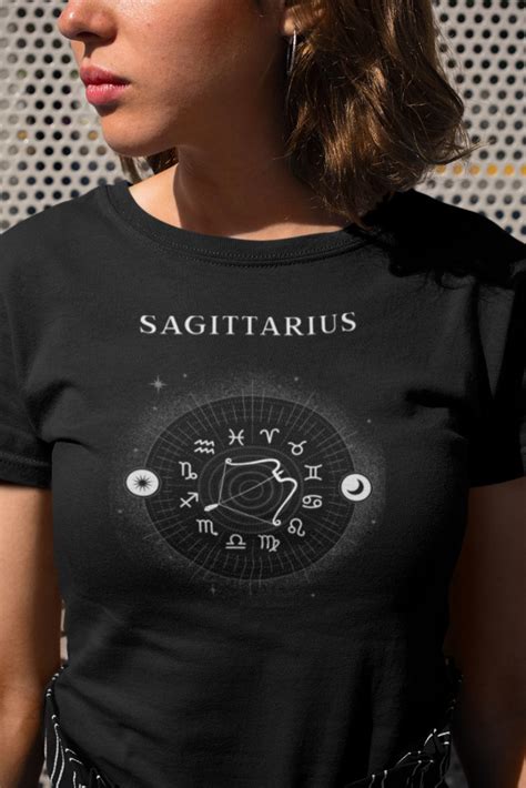 Sagittarius Zodiac Sign Astrology T Shirt Sun Stars And Etsy