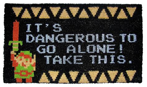 The Legend Of Zelda Its Dangerous To Go Alone Doormat