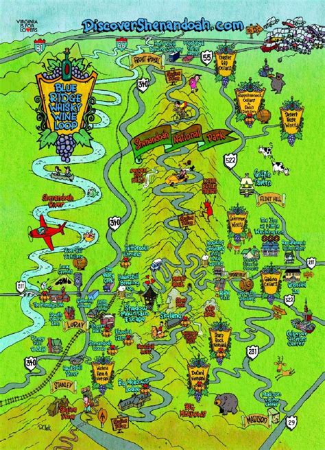 Brwwl Map June 2018 Shenandoah Valley Blue Ridge Girls Trip Whisky