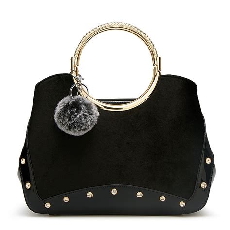 Icev New Fashion Velour Leather Handbag Luxury Designer Top Handle Bags Handbags Women Famous