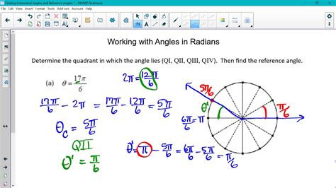 Working With Angles In Radians Youtube
