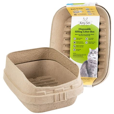 Kitty Sift Disposable Eco Friendly Sifting Cat Litter Box Large Size