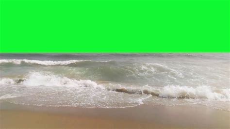 Ocean Waves Green Screen At The Beach Green Background Video Green