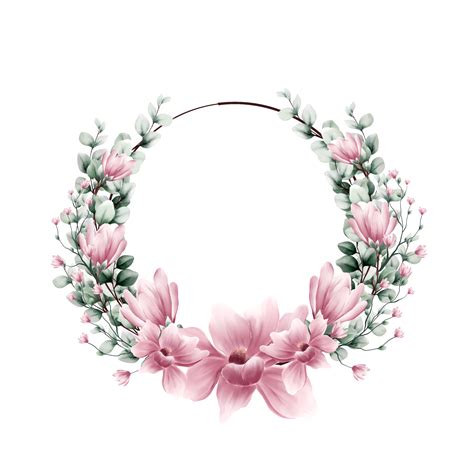 Watercolor Floral Wreath 11660306 Png