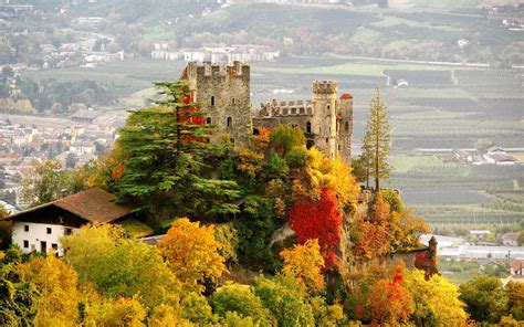 Magnificent Castle In Autumn Wallpaper Nature And Landscape