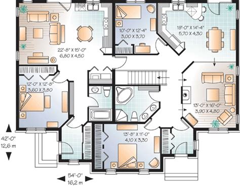 Most of these house designs offer an extra suite. House Plan with In-Law Suite - 21766DR | 1st Floor Master Suite, CAD Available, Canadian, In-Law ...