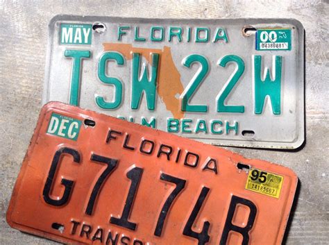 Antique License Plates Florida, 1957 Texas License Plates VINTAGE