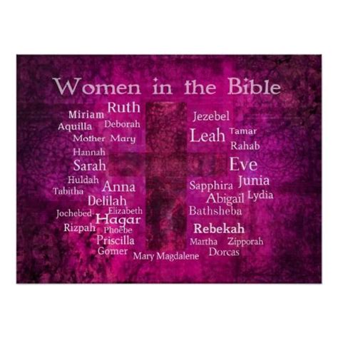 Important Women In The Bible Biblical Names Poster Biblical Names