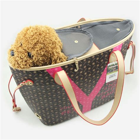 Luxury Designer Dog Carrier Leather Pet Carrying Bags Small Medium Cat