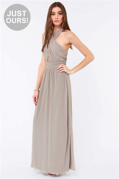 Pretty Grey Dress Chiffon Dress Maxi Dress 6200 Lulus