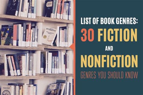 30 Book Genres List Of Fiction And Nonfiction Categories To Know In